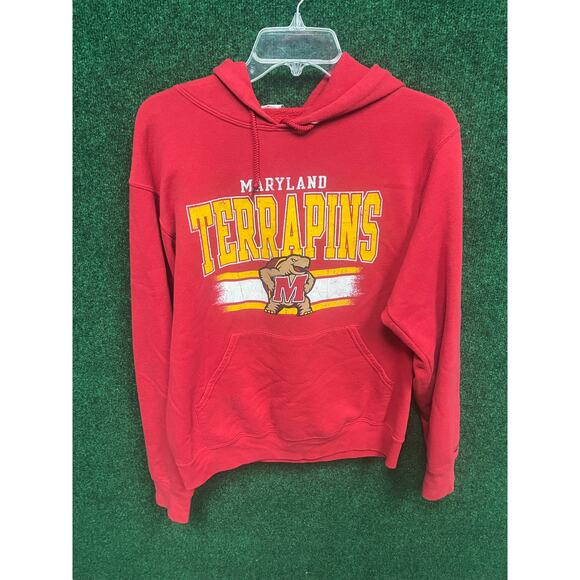 90s University of Maryland Pullover Sweatshirt Hoodie Sz Small UNISEX - Picture 1 of 7
